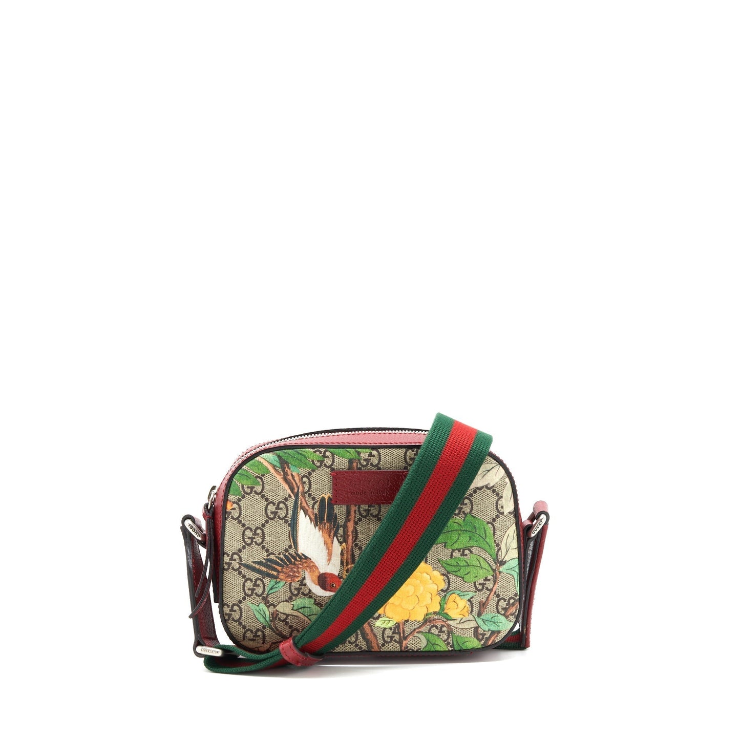 Gucci Printed Supreme Camera Bag Canvas Red Travel Bag