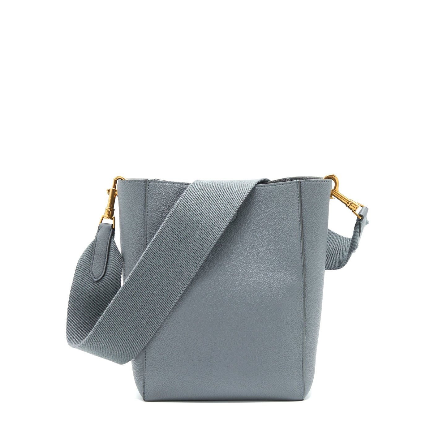 Celine Sangle Purse Grey Handbag Small Bucket Bucket Bag