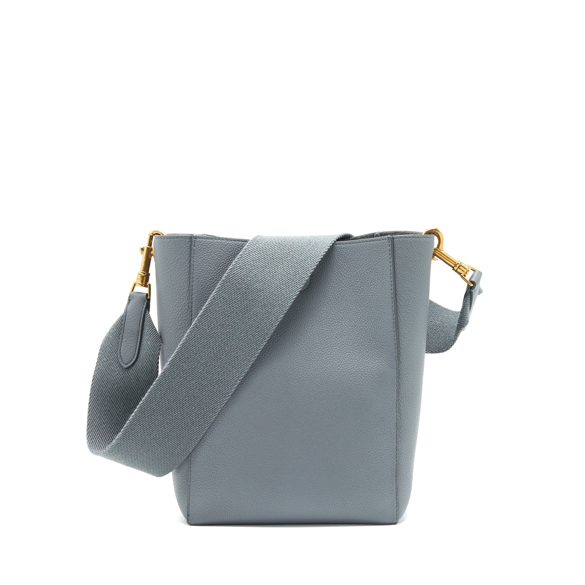 Celine Sangle Purse Grey Handbag Small Bucket Bucket Bag