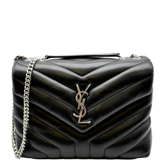 YSL Saint Laurent Saint Loulou Small Chain Shoulder Bag Leather Matelasse
