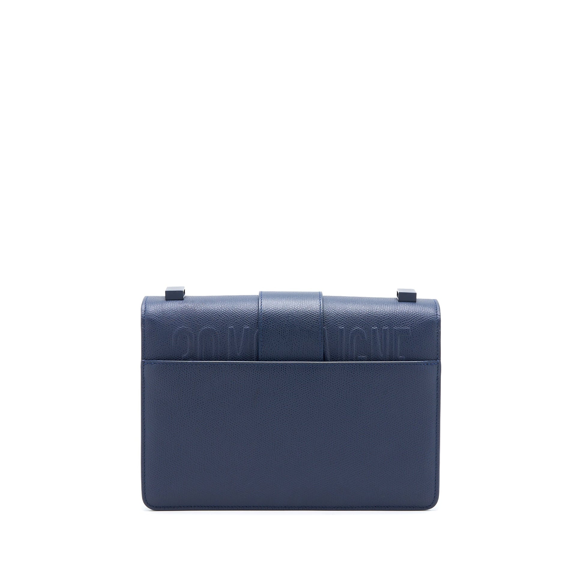 Dior Montaigne Calfskin Navy With Hardware Handbag Black Travel Bag