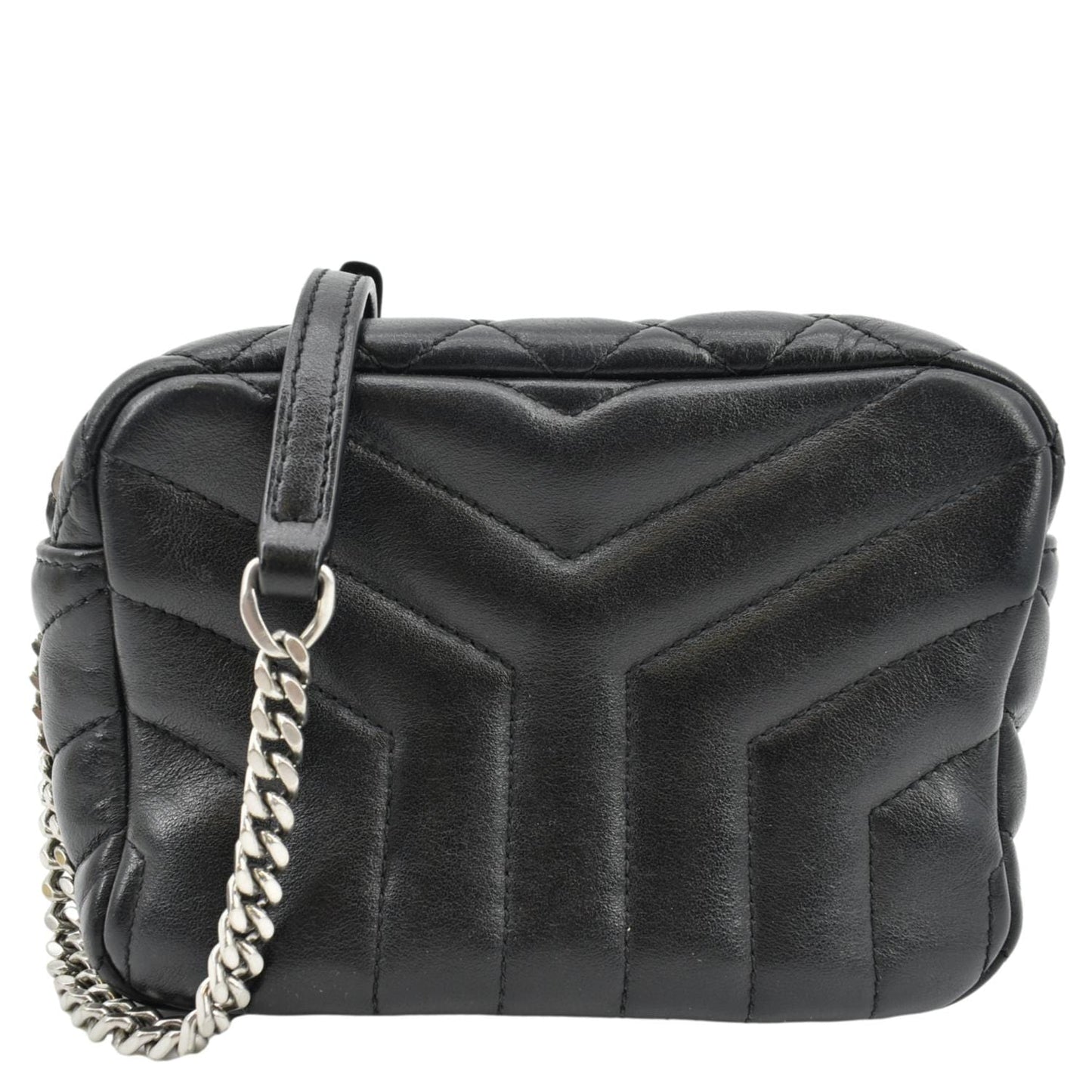 YSL Saint Laurent Saint Mini Calfskin Camera Bag Leather Quilted Crossbody Bag