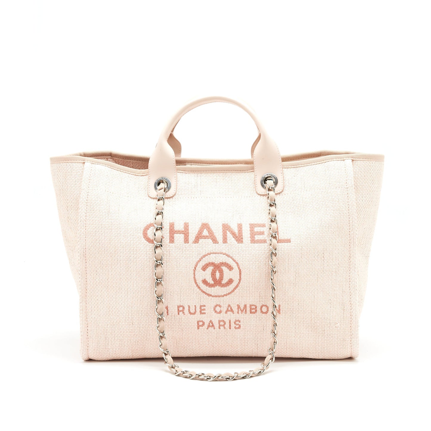 Chanel SHW Pink MM Canvas Tote Bag