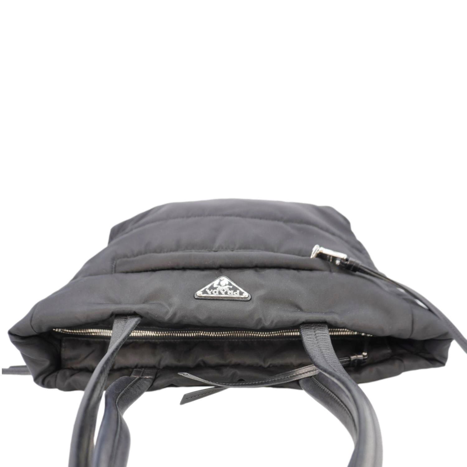 Prada Tessuto Bomber Shopping Tote Bag Nylon Black