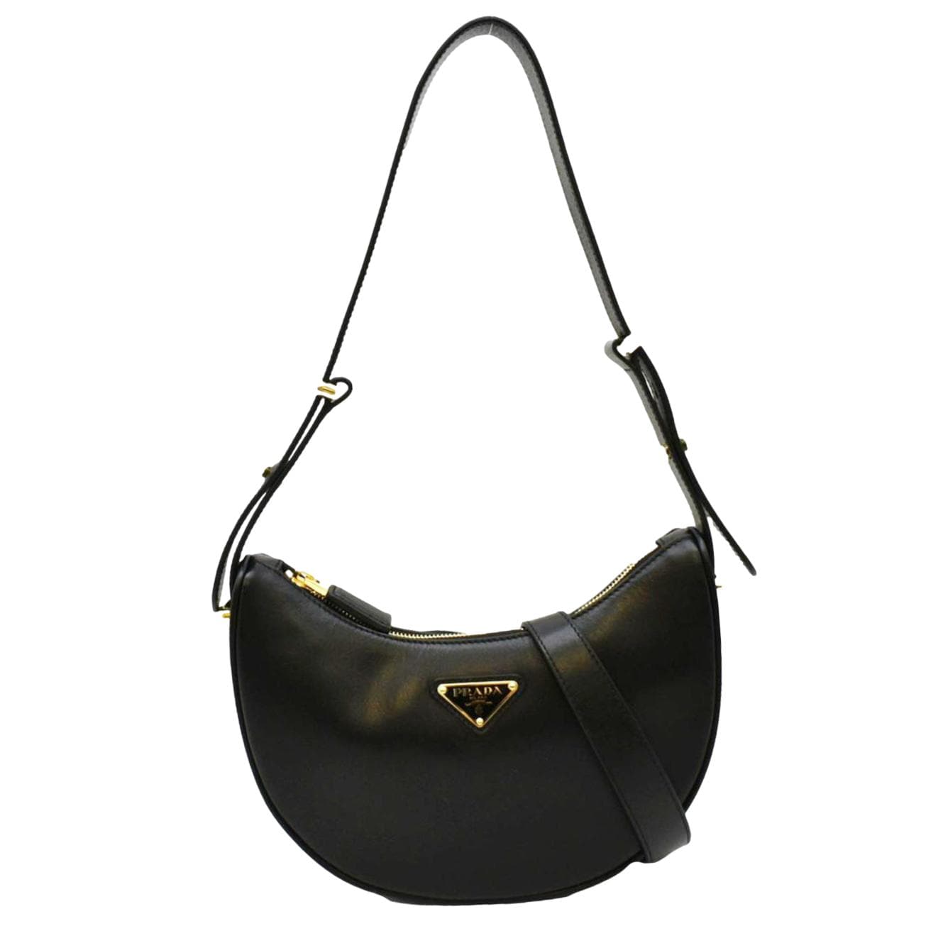 Arque Shoulder Bag Leather Black