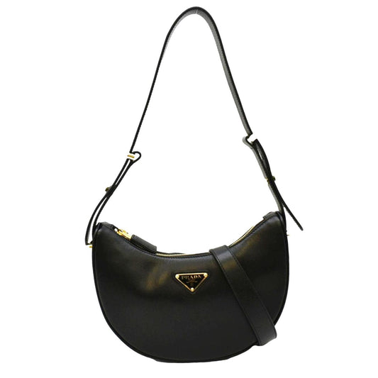 Arque Shoulder Bag Leather Black