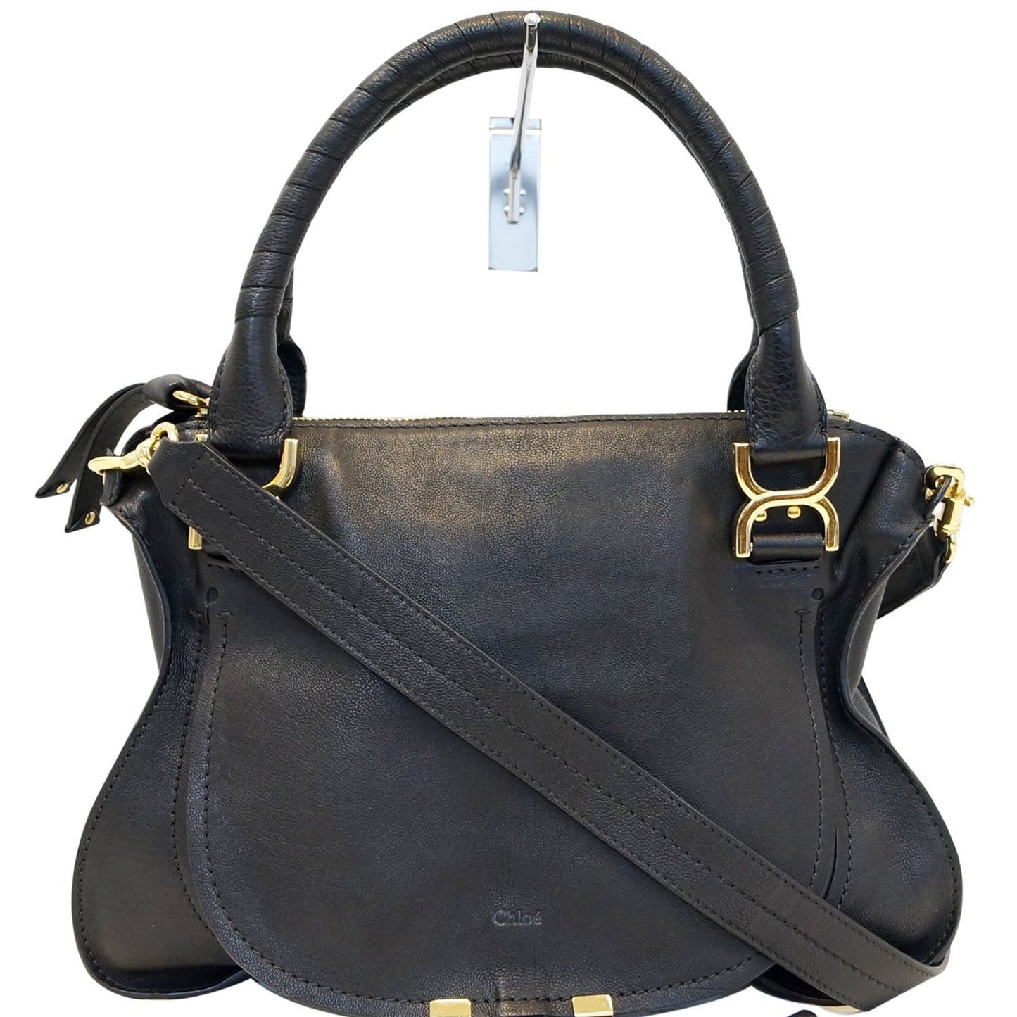 Chloe Marcie Shoulder Handbag Leather Black Shoulder Bag