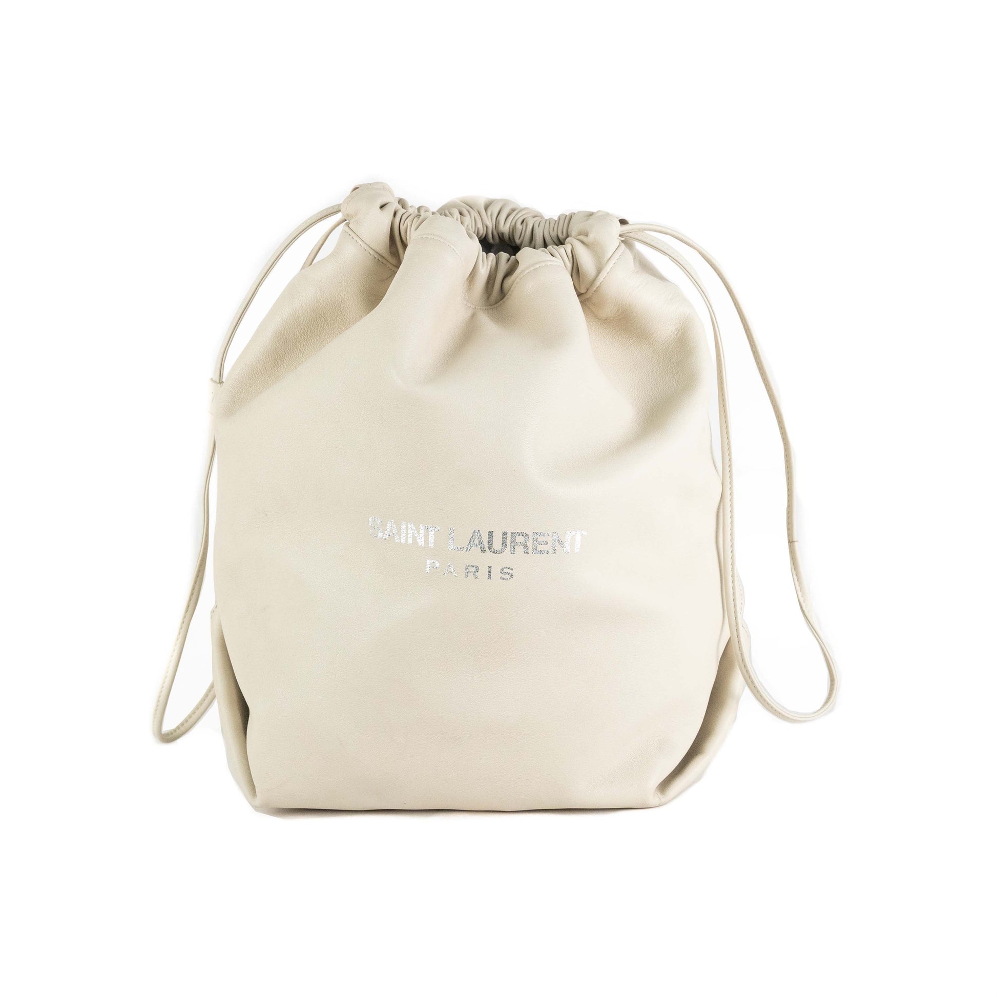 YSL Saint Laurent 8809 Saint Laurent Bucket Bag Cream Shoulder Bag