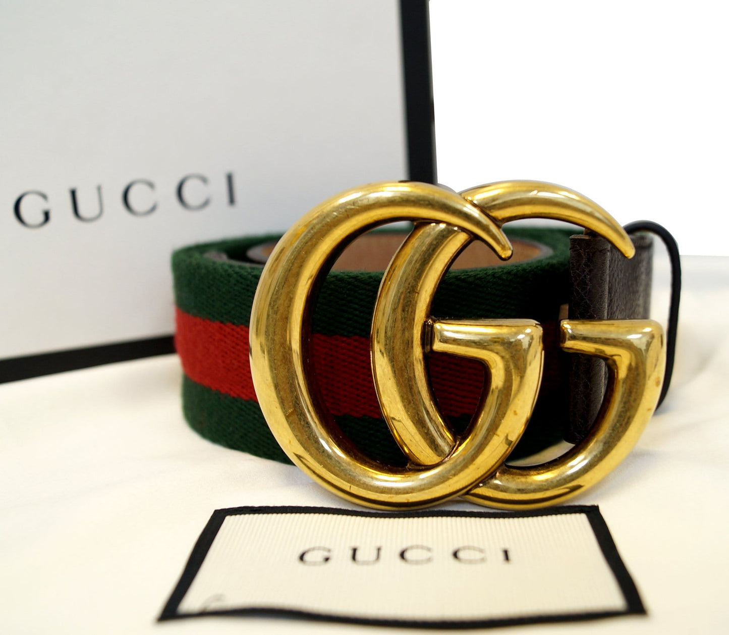Gucci Web Belt With Double Buckle Handbag Accessory