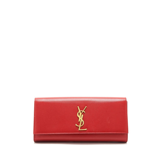 YSL Saint Laurent Clutch Caviar Red Clutch Bag