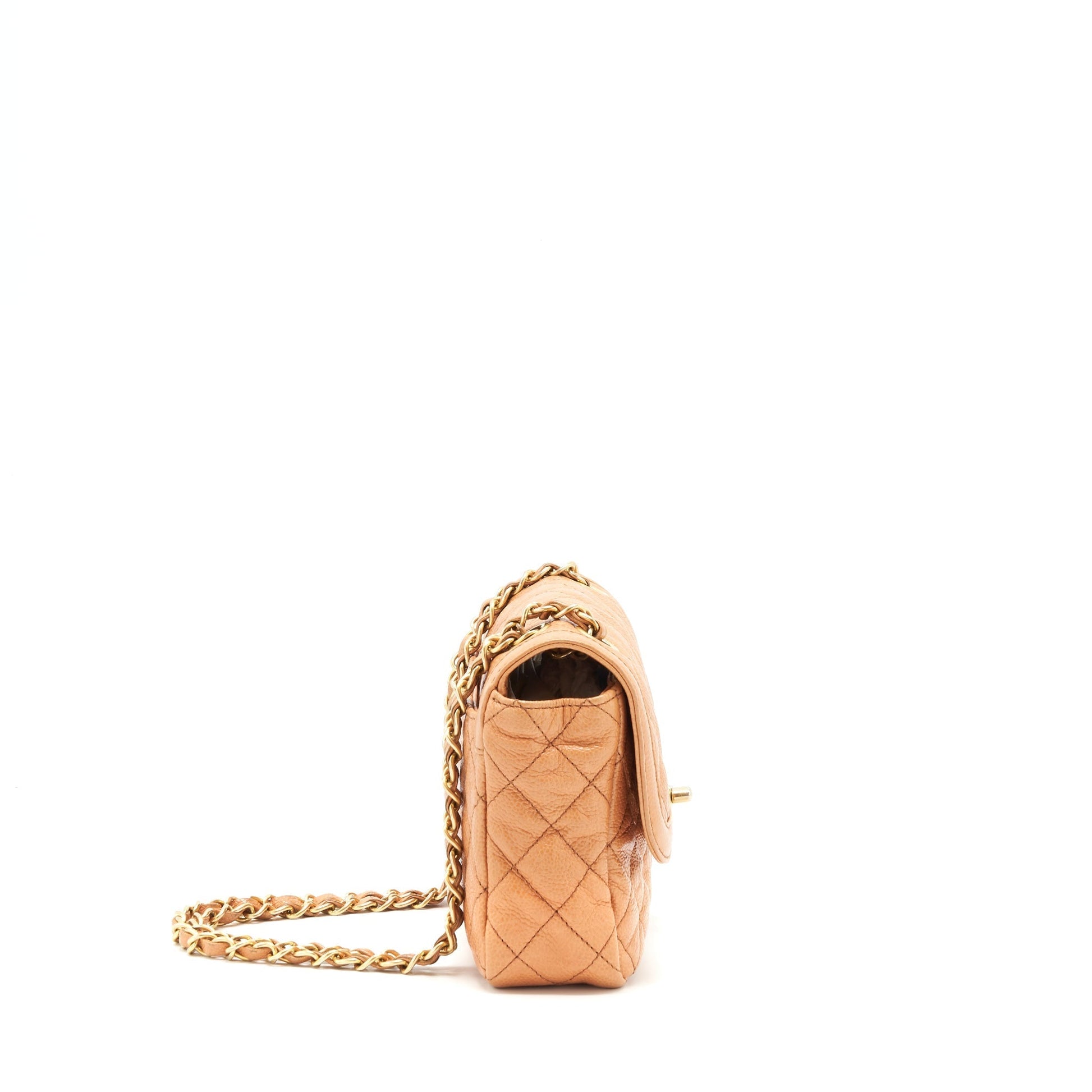 Chanel Seasonal Flap Grained Calfskin GHW Pink Shoulder Bag
