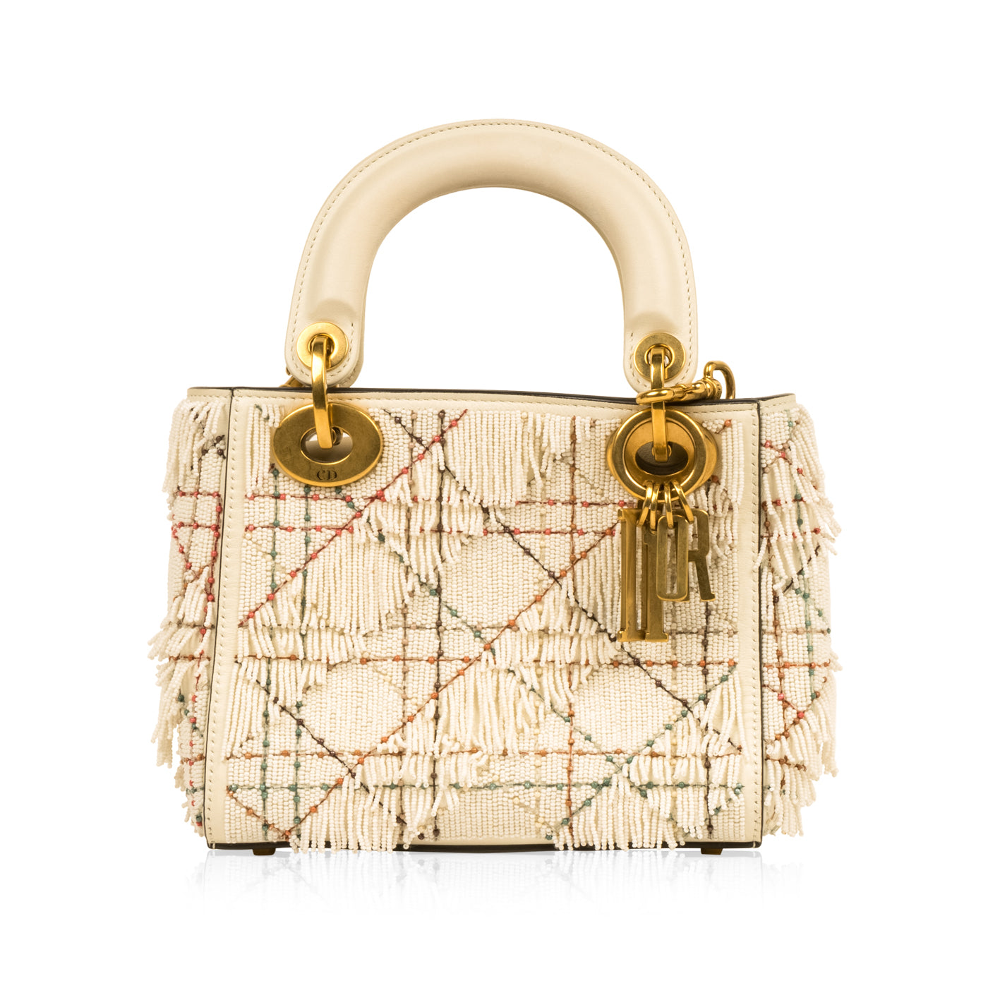 Dior Christian Beaded Tassel Tote Bag Mini
