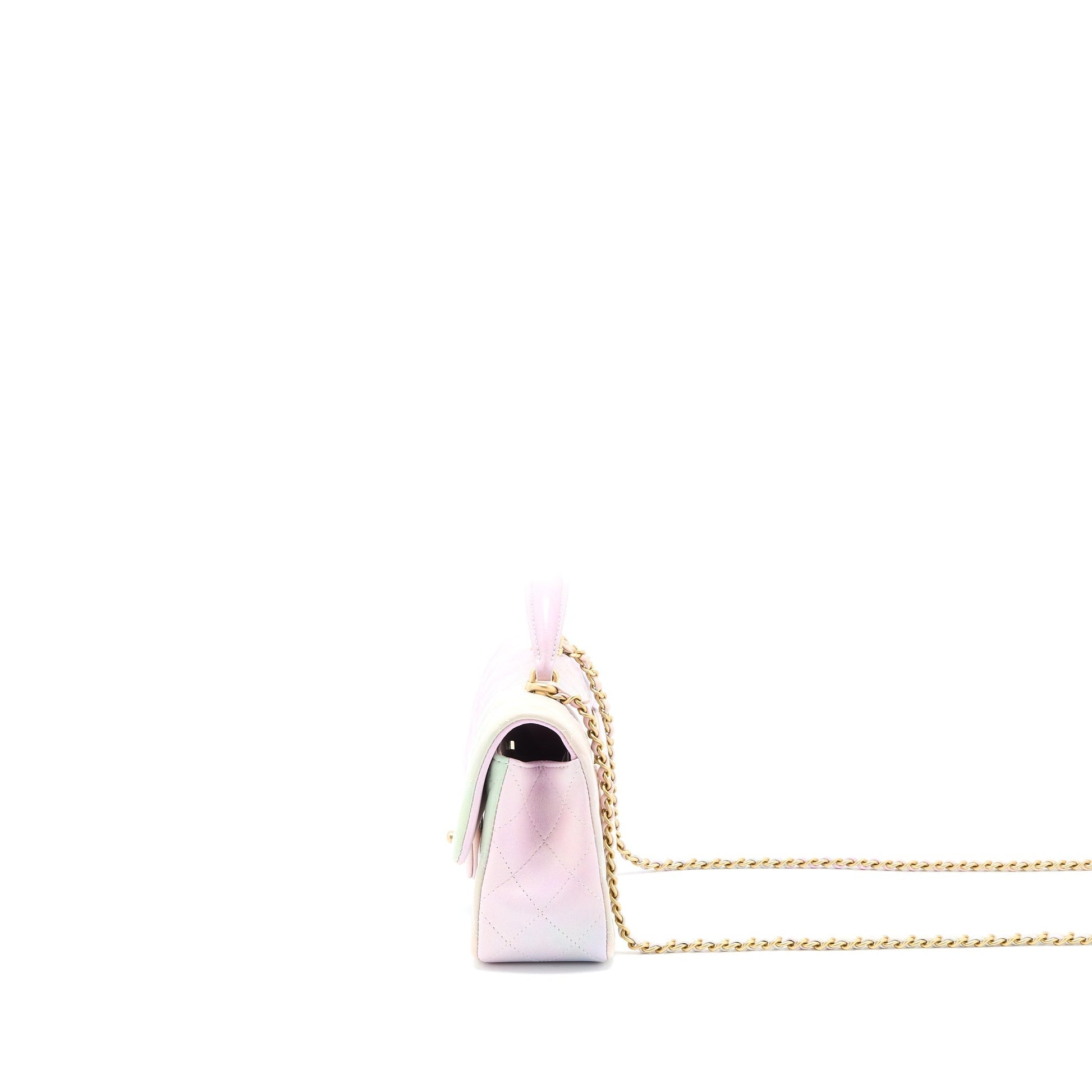 Chanel Top Handle Rectangular Flap OmbrÃ© Lambskin Multicolour Mini Bag