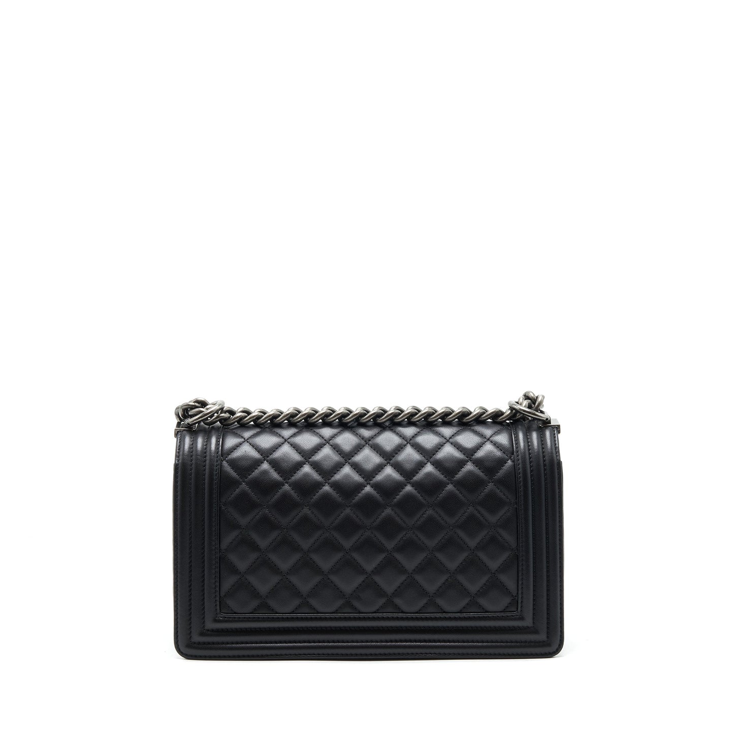 Chanel boy Lambskin Ruthenium SHW Black Handbag
