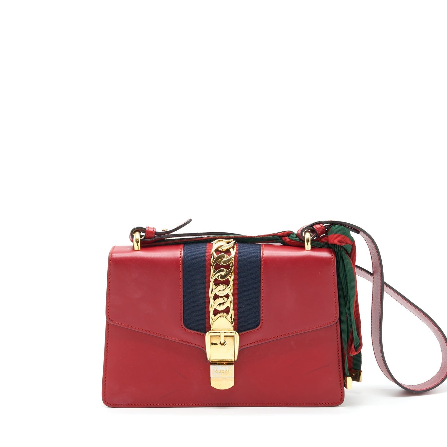 Gucci Sylvie Shoulder Bag Red Small