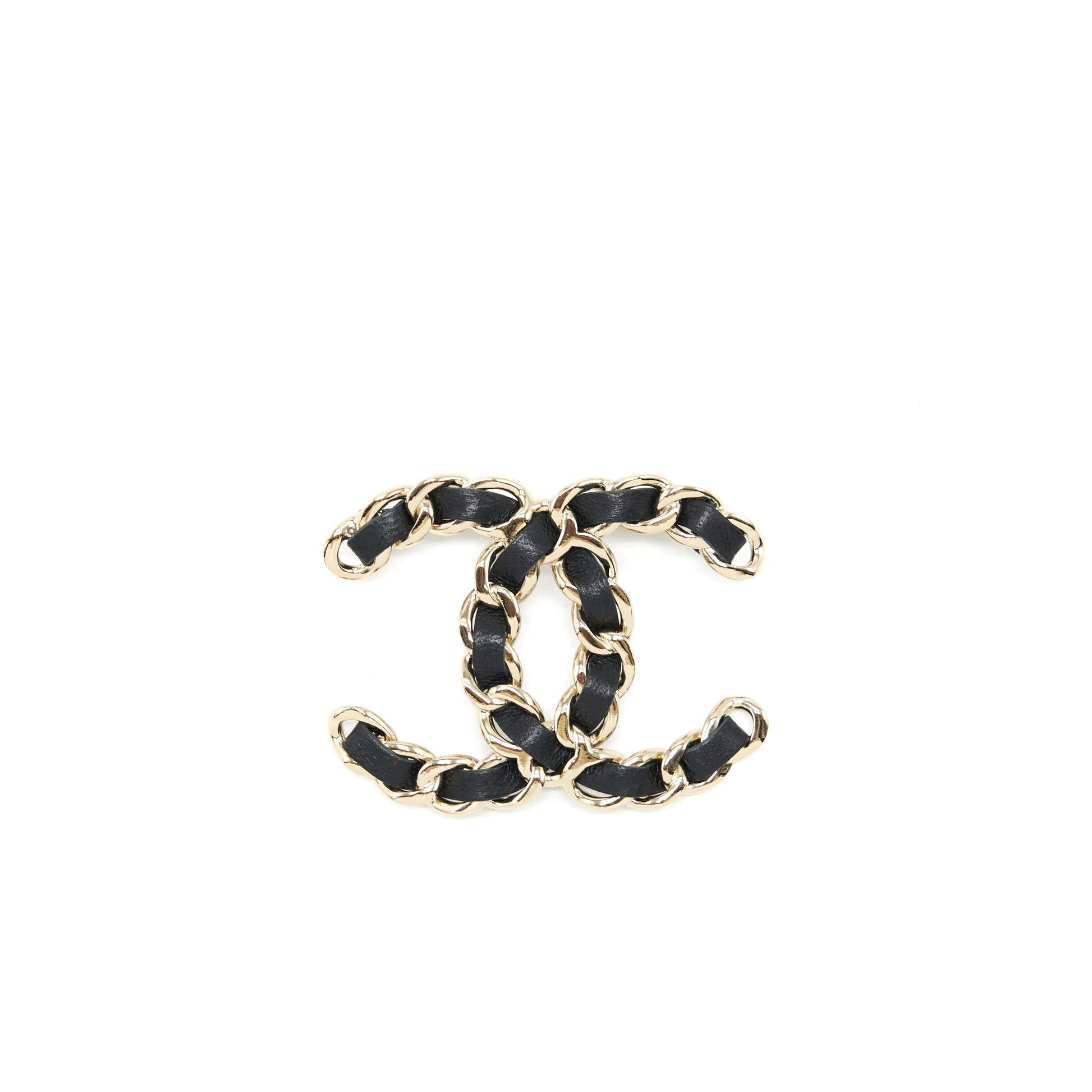 Chanel CC Brooch LGHW Black Leather Handbag