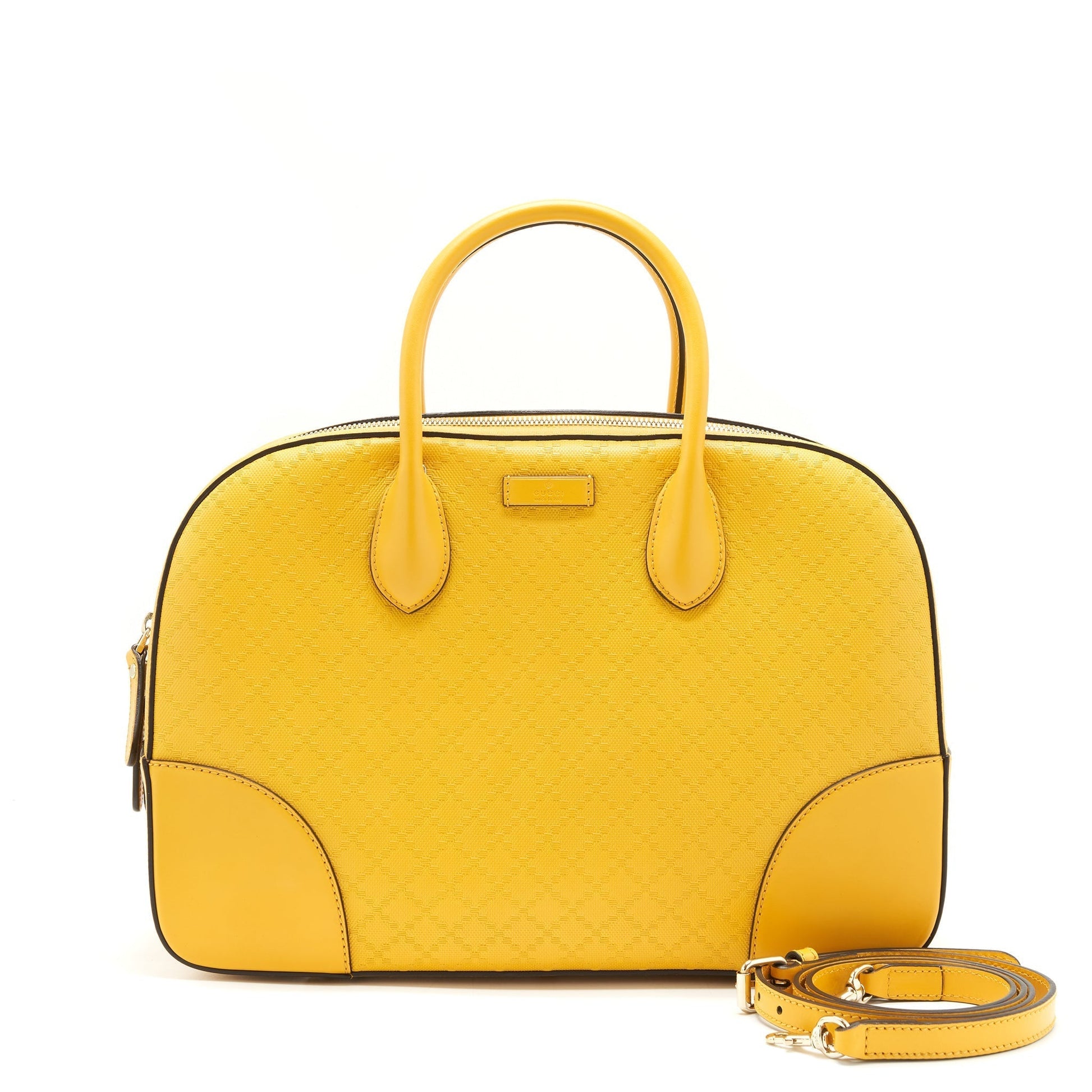 Gucci Bowling Bag Yellow Large Travel Bag
