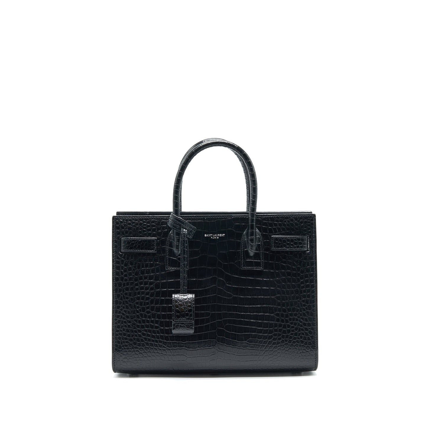 YSL Saint Laurent Saint Laurent Sac De Jour Baby In Leather Black Travel Bag
