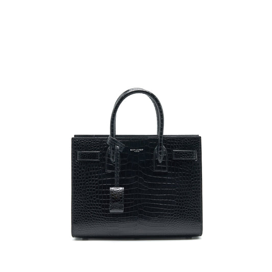 YSL Saint Laurent Saint Laurent Sac De Jour Baby In Leather Black Travel Bag