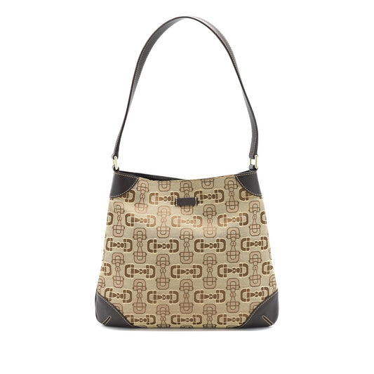 Gucci Hobo Bag Multicolour Leather Canvas Travel Bag