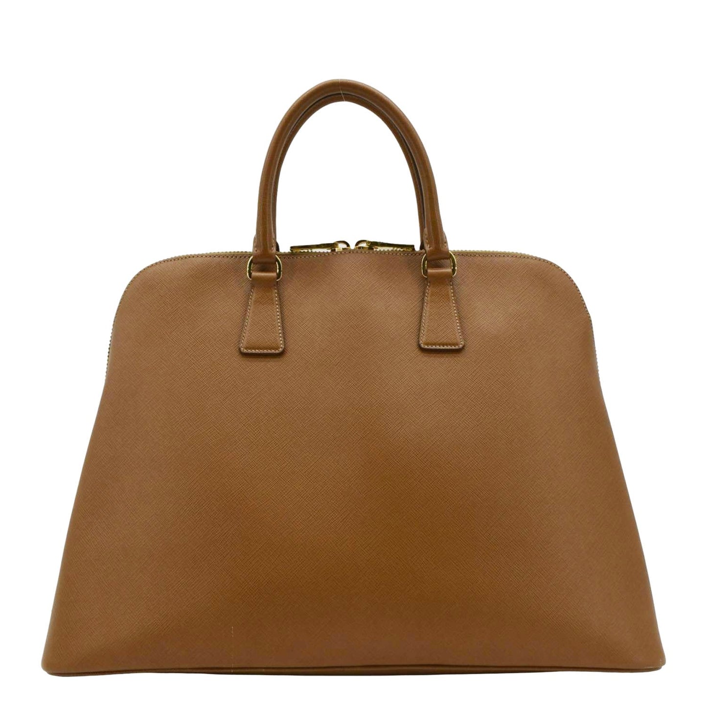Promenade Saffiano Satchel Bag Light Leather Brown Travel Bag