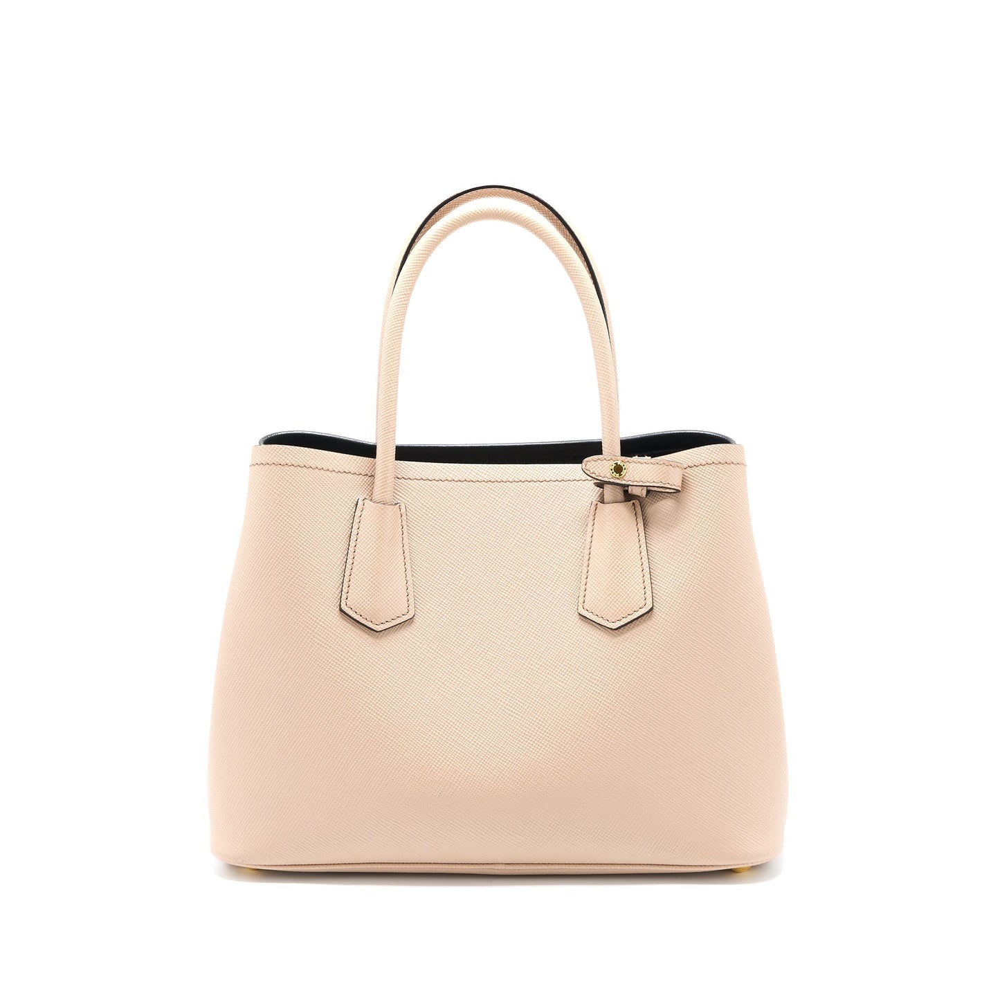 Prada Saffiano Cuir Tote Purse Calfskin Cammeo Nero Tote Bag