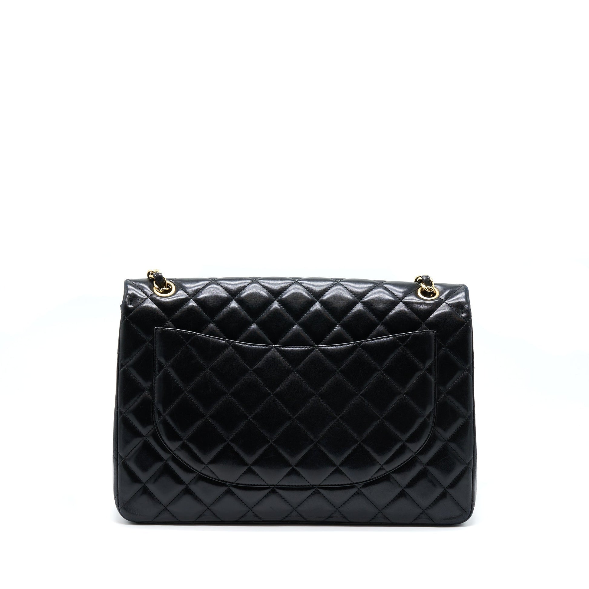 Chanel Maxi Classic Flap Lambskin GHW Black Shoulder Bag