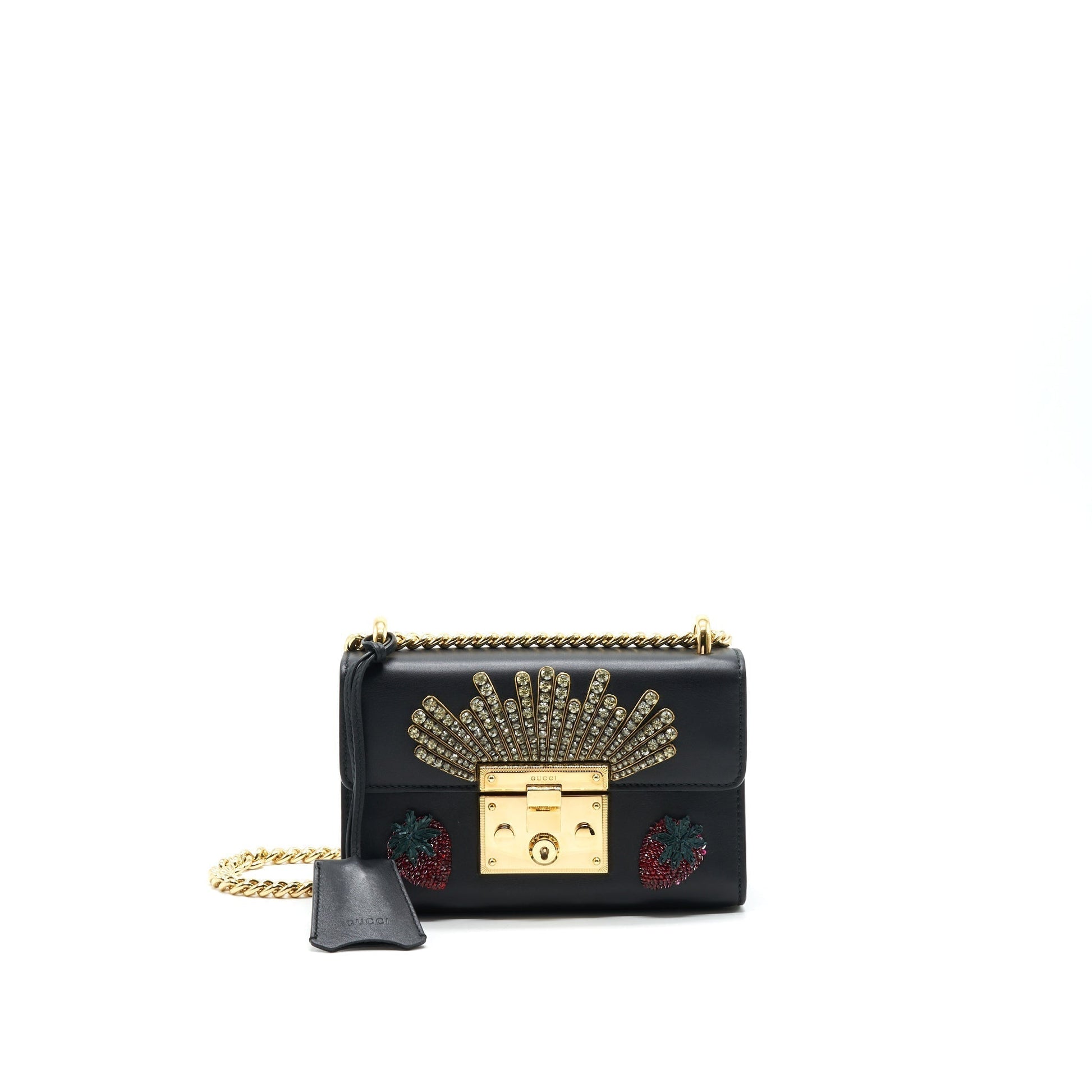 Gucci Limited Edition Padlock Bag Black Chain Travel Bag