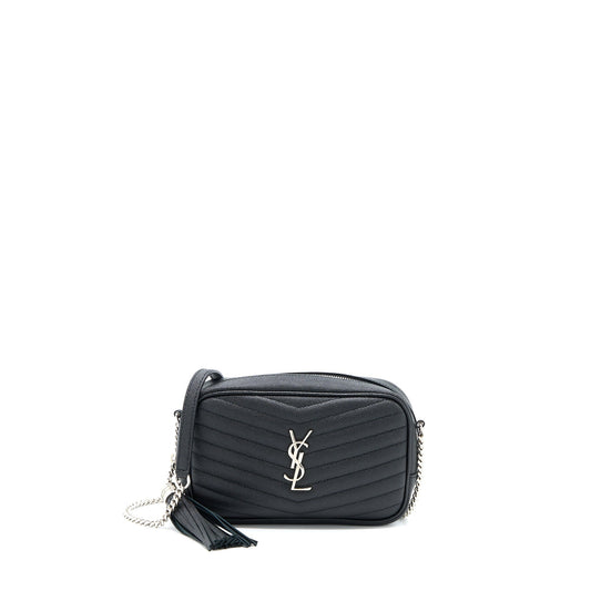 YSL Saint Laurent Lou Purse Calfskin Travel Bag Black Mini