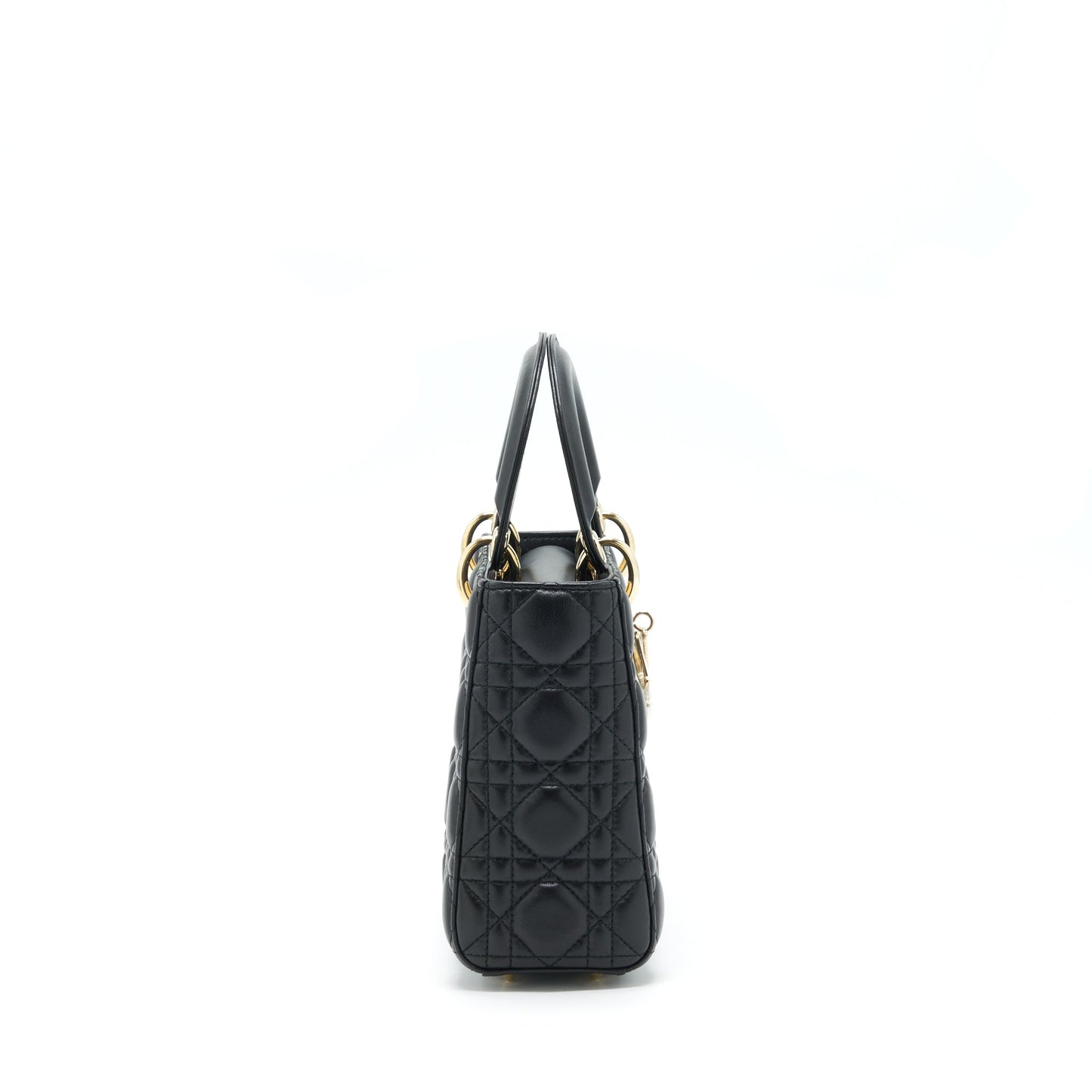 Dior Lady My Purse Lambskin Handbag Black Small Travel Bag