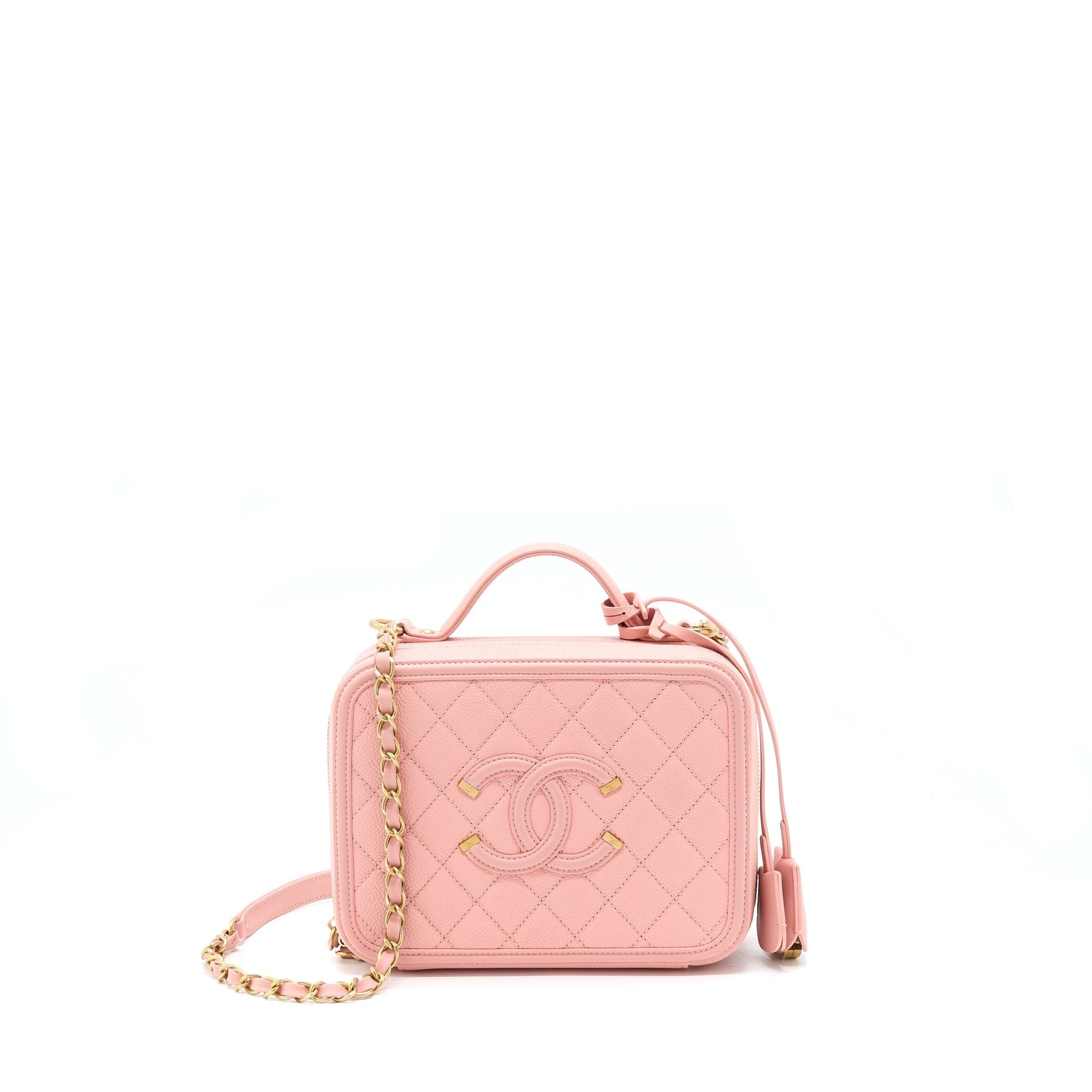 Chanel Filigree Vanity Caviar GHW Pink Handbag
