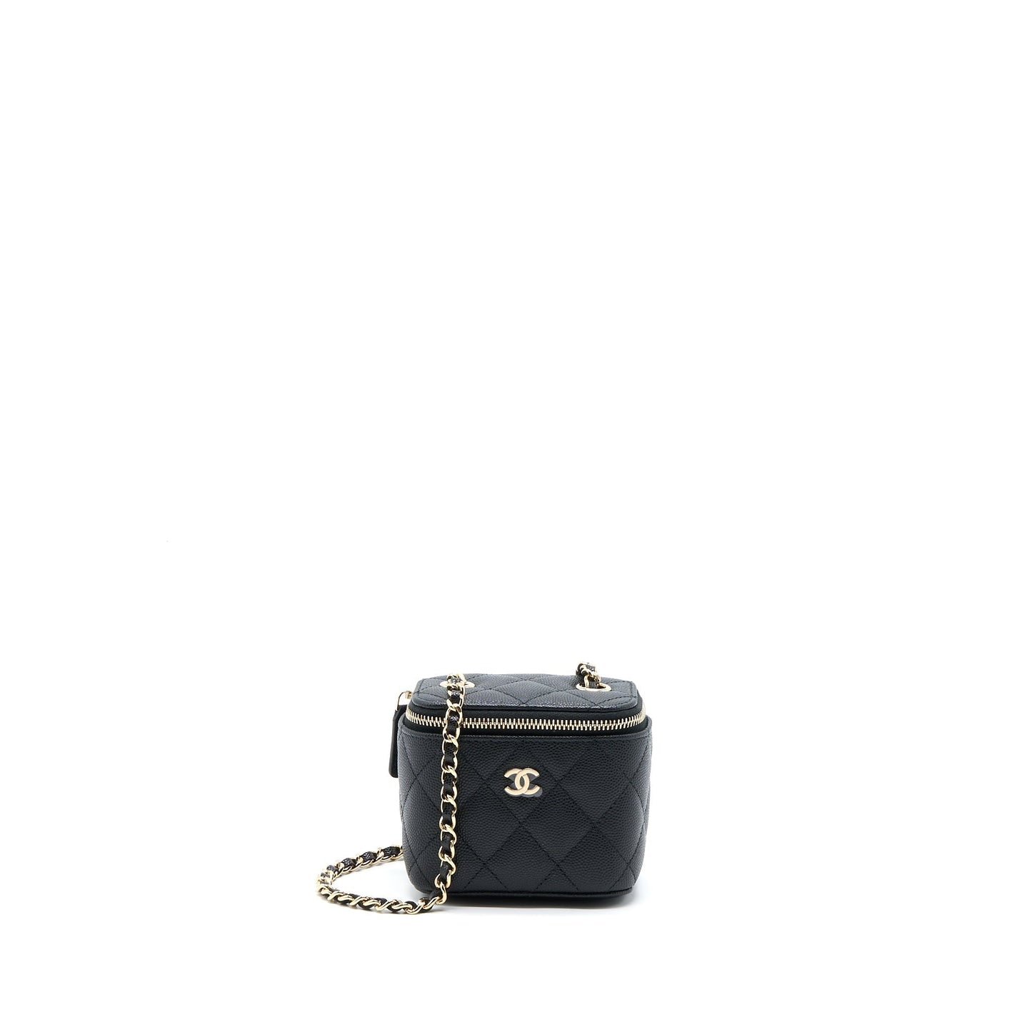 Chanel Square Vanity Caviar LGHW Black Mini Bag