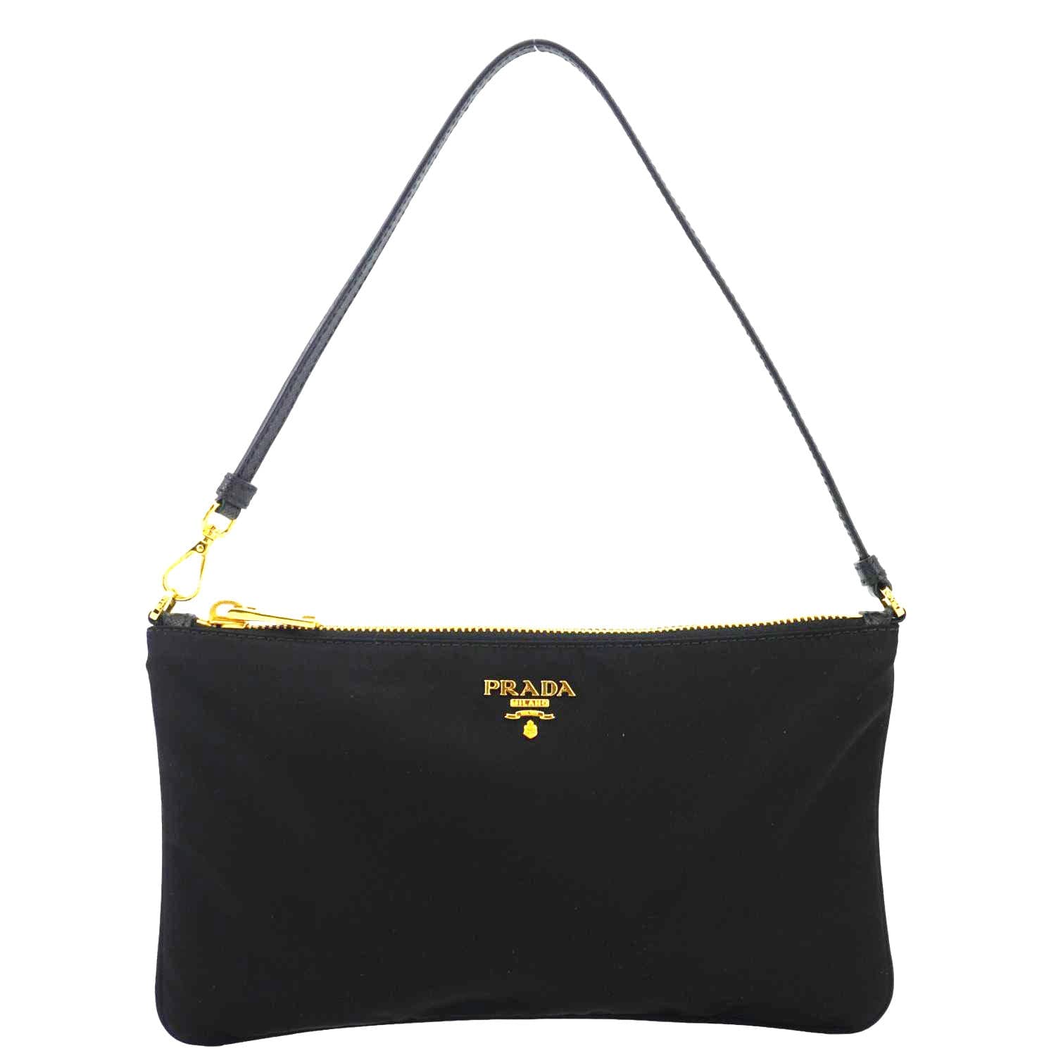 Tessuto Pochette Hobo Bag Nylon Black Travel Bag