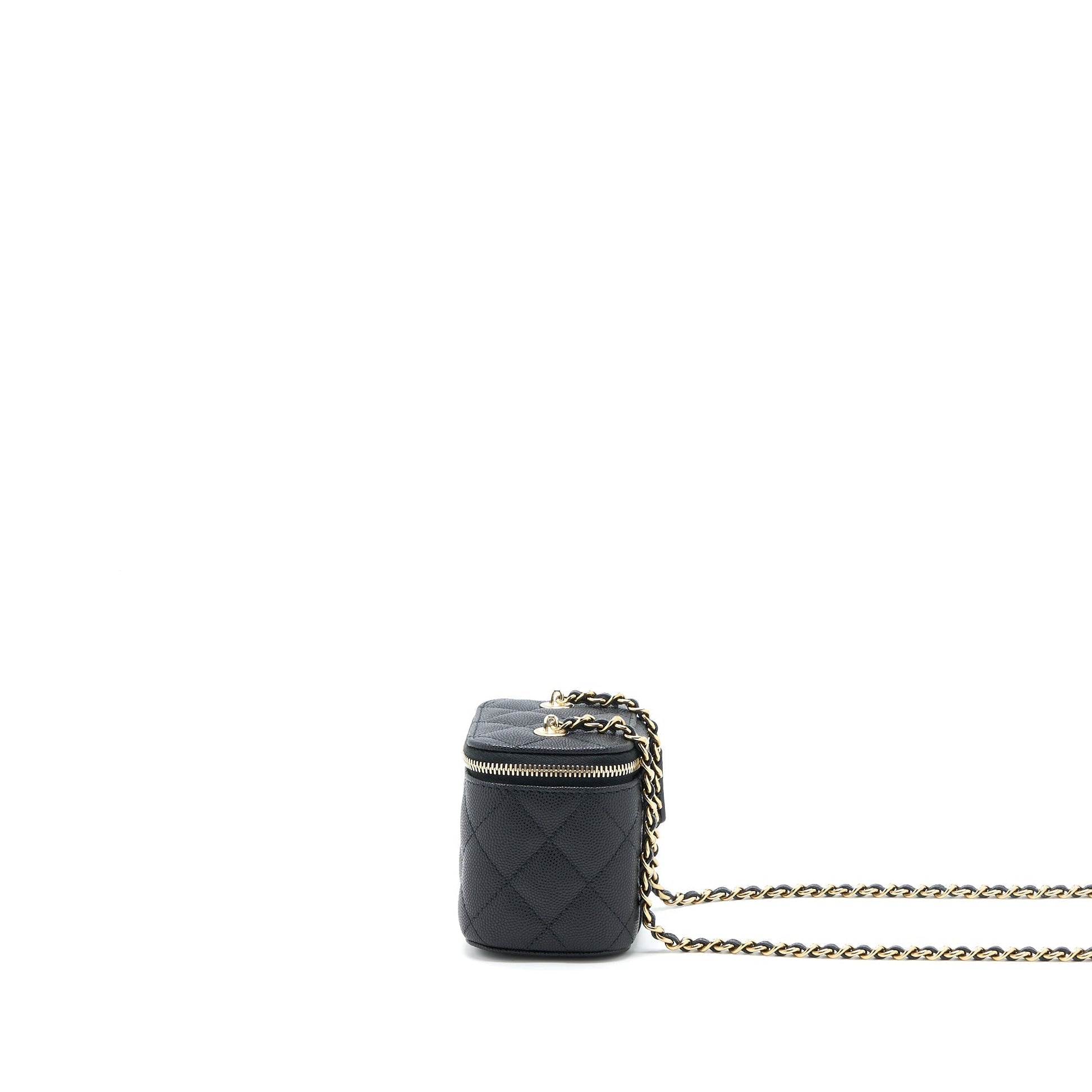 Chanel 23C Vanity Caviar LGHW Black Mini Bag