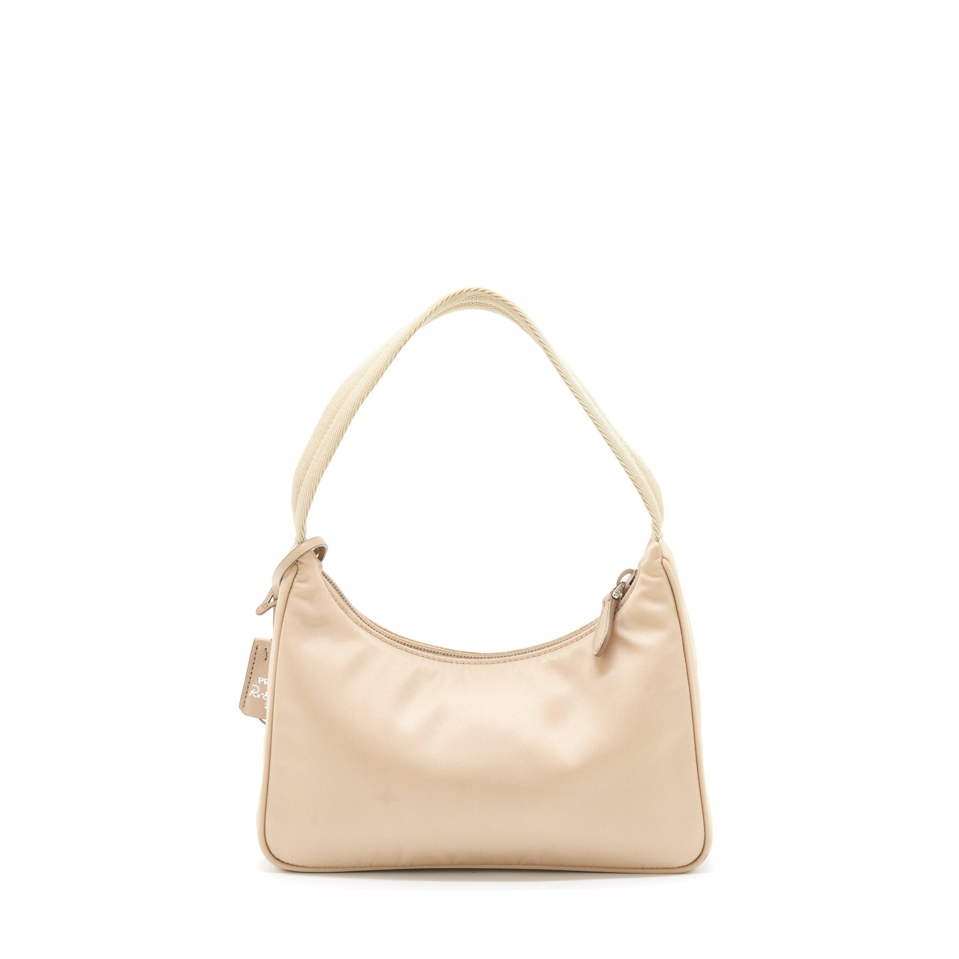 Prada Re Re Edition Purse Handbag Nylon Beige Travel Bag