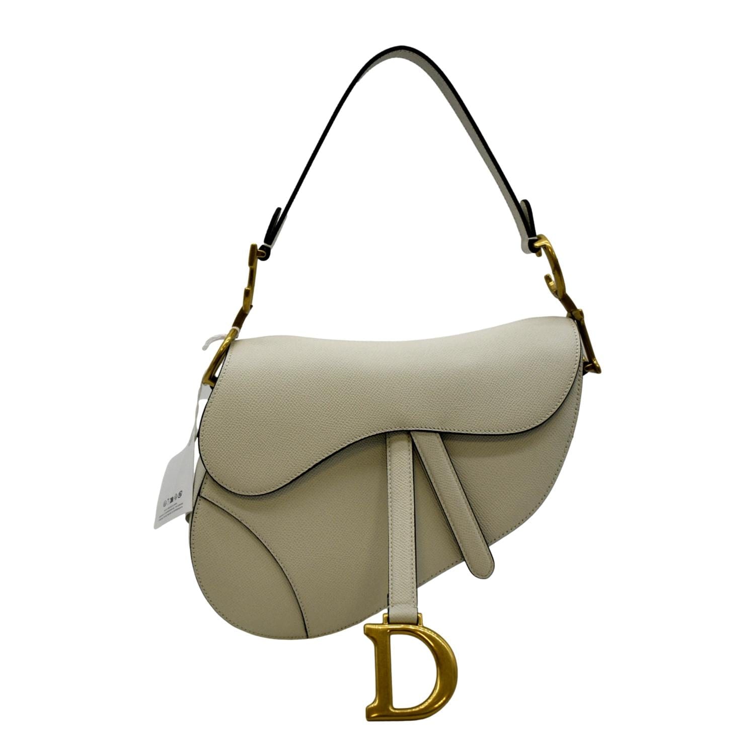 Dior Saddle Grained Calfskin Shoulder Bag Leather Beige