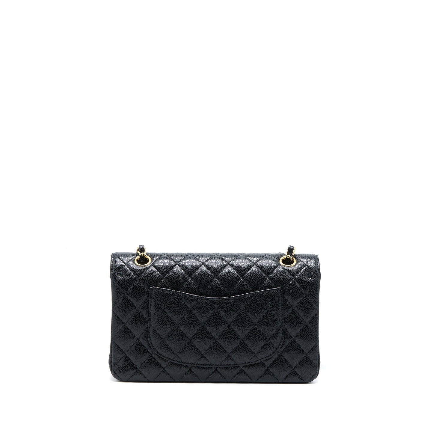 Chanel Classic Double Flap Caviar GHW Microchip Black Shoulder Bag Microchip 3