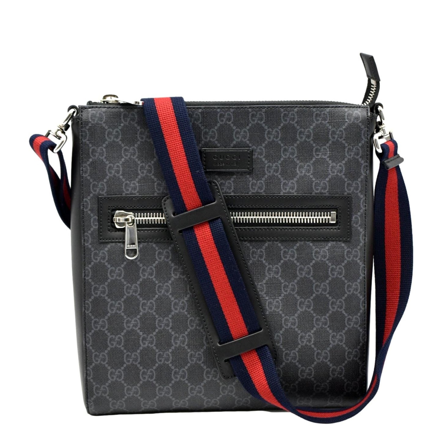 Gucci Supreme Square Messenger Bag Black Crossbody Bag Messenger 474137