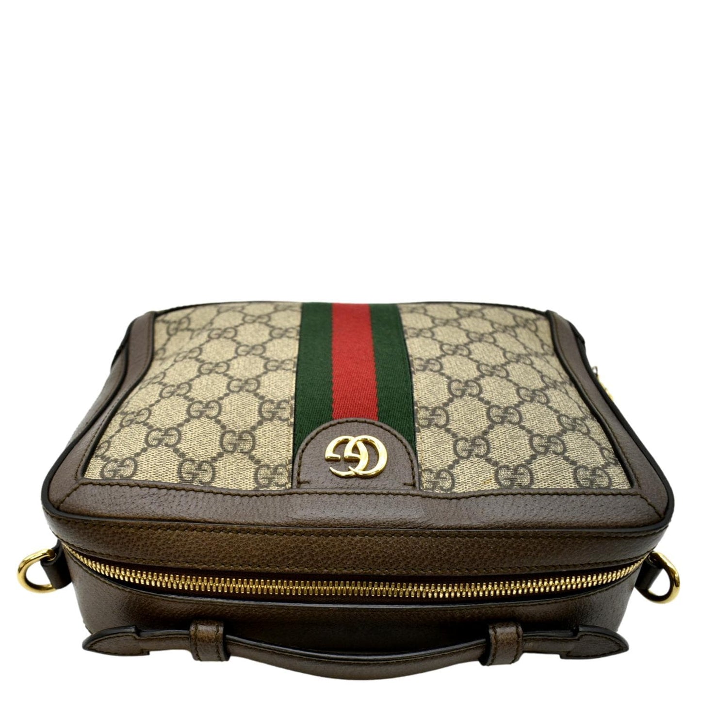 Gucci Ophidia Web Supreme Shoulder Bag Canvas Beige
