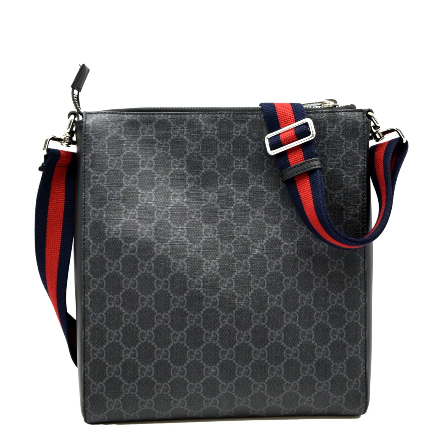 Gucci Supreme Square Messenger Bag Black Crossbody Bag Messenger 474137