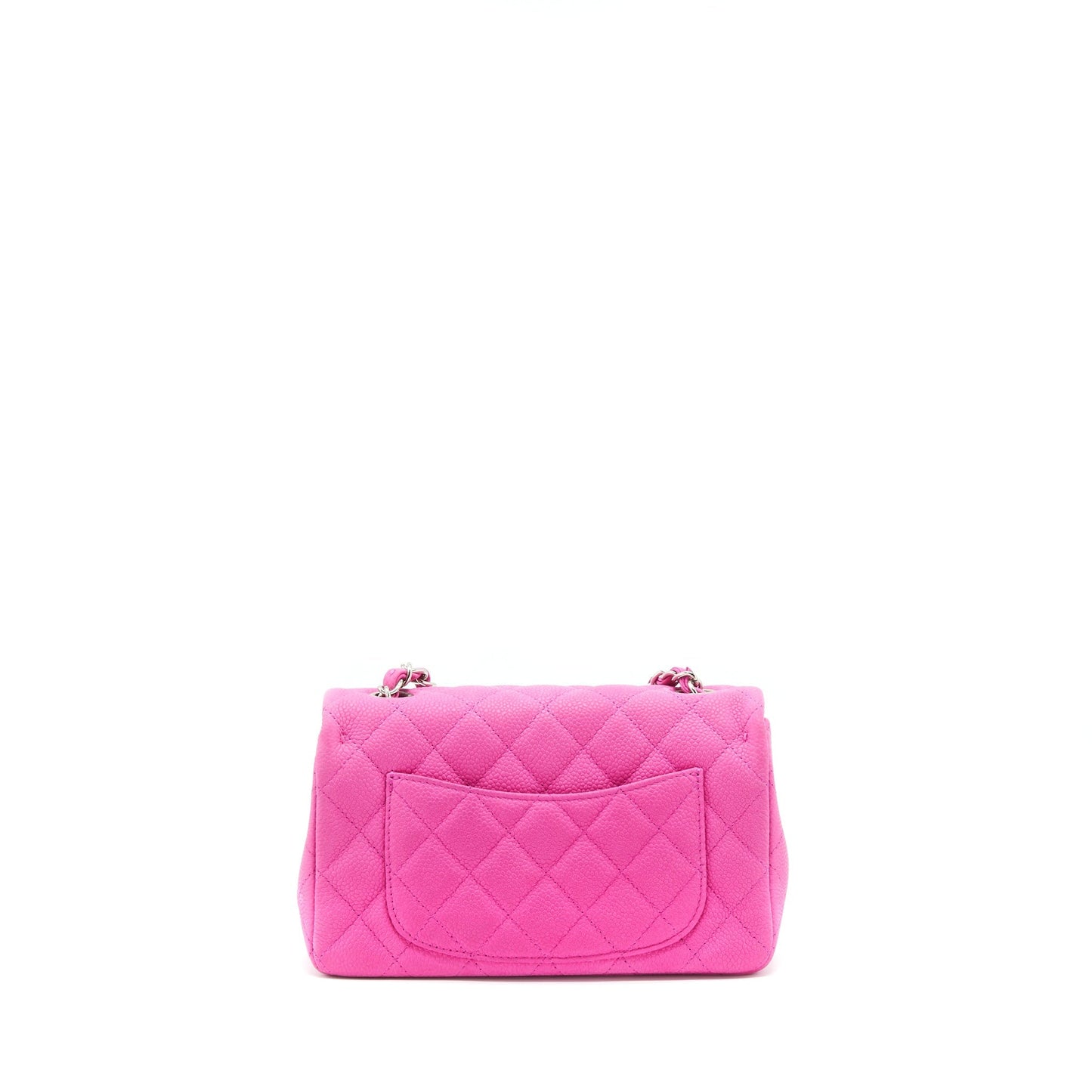 Chanel Rectangular Flap Grained Calfskin SHW Pink Shoulder Bag
