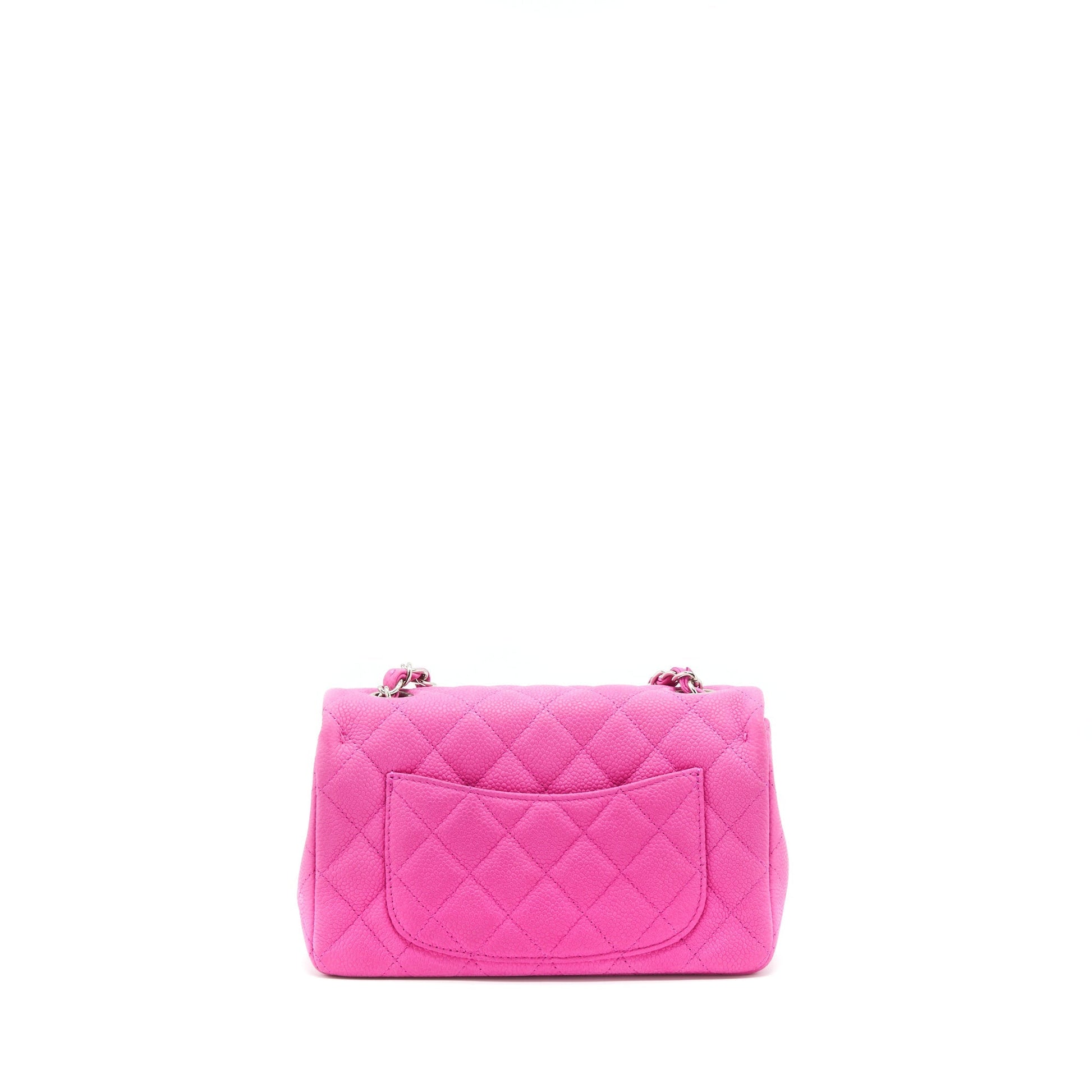 Chanel Rectangular Flap Grained Calfskin SHW Pink Shoulder Bag