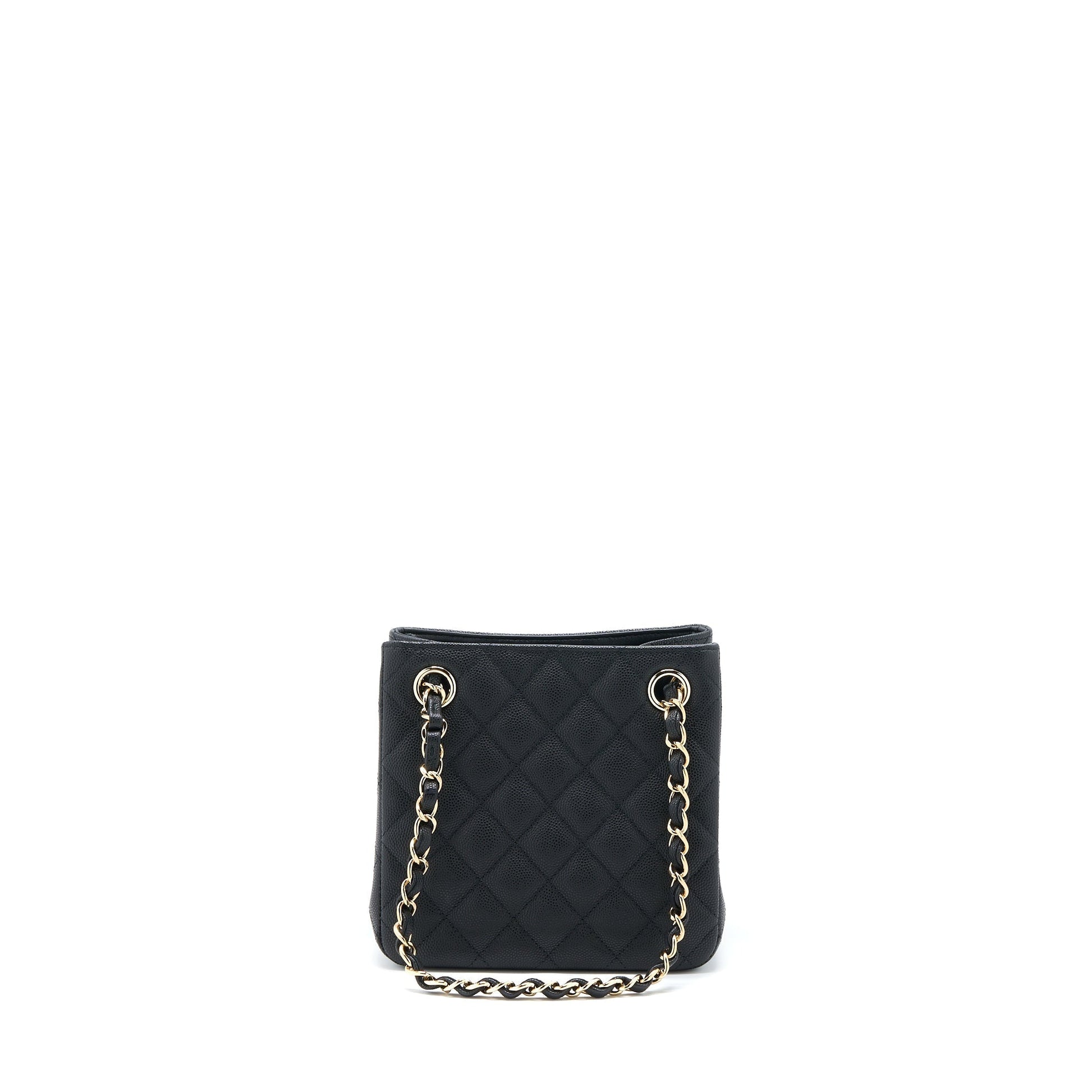 Chanel 22S Bucket Caviar LGHW Microchip Black Bucket Bag Microchip 1