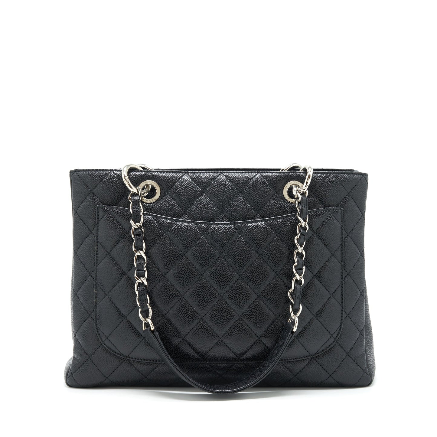 Chanel Grand Shopping Caviar SHW Black Tote Bag Shw 1