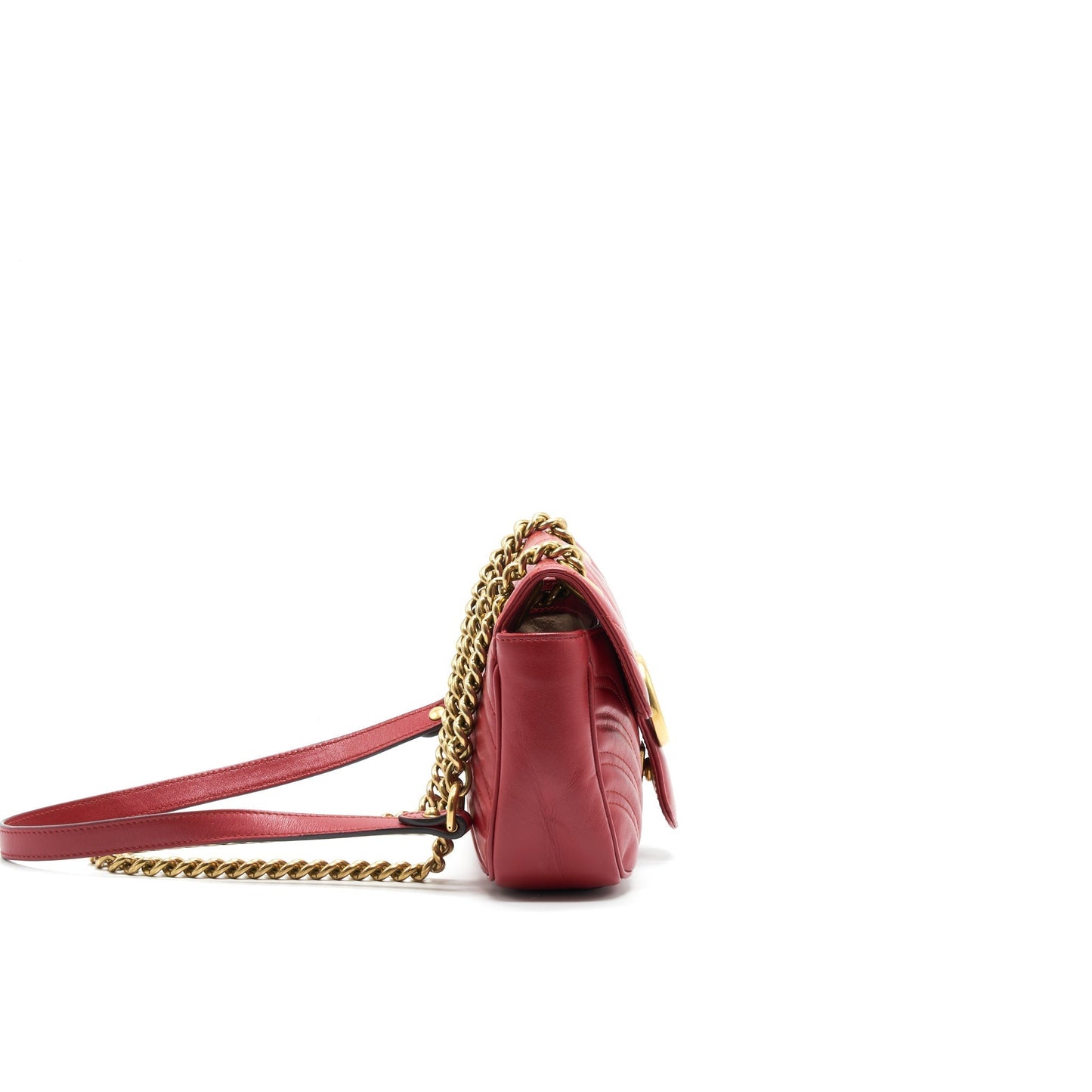 Gucci Marmont Handbag Red Mini Travel Bag