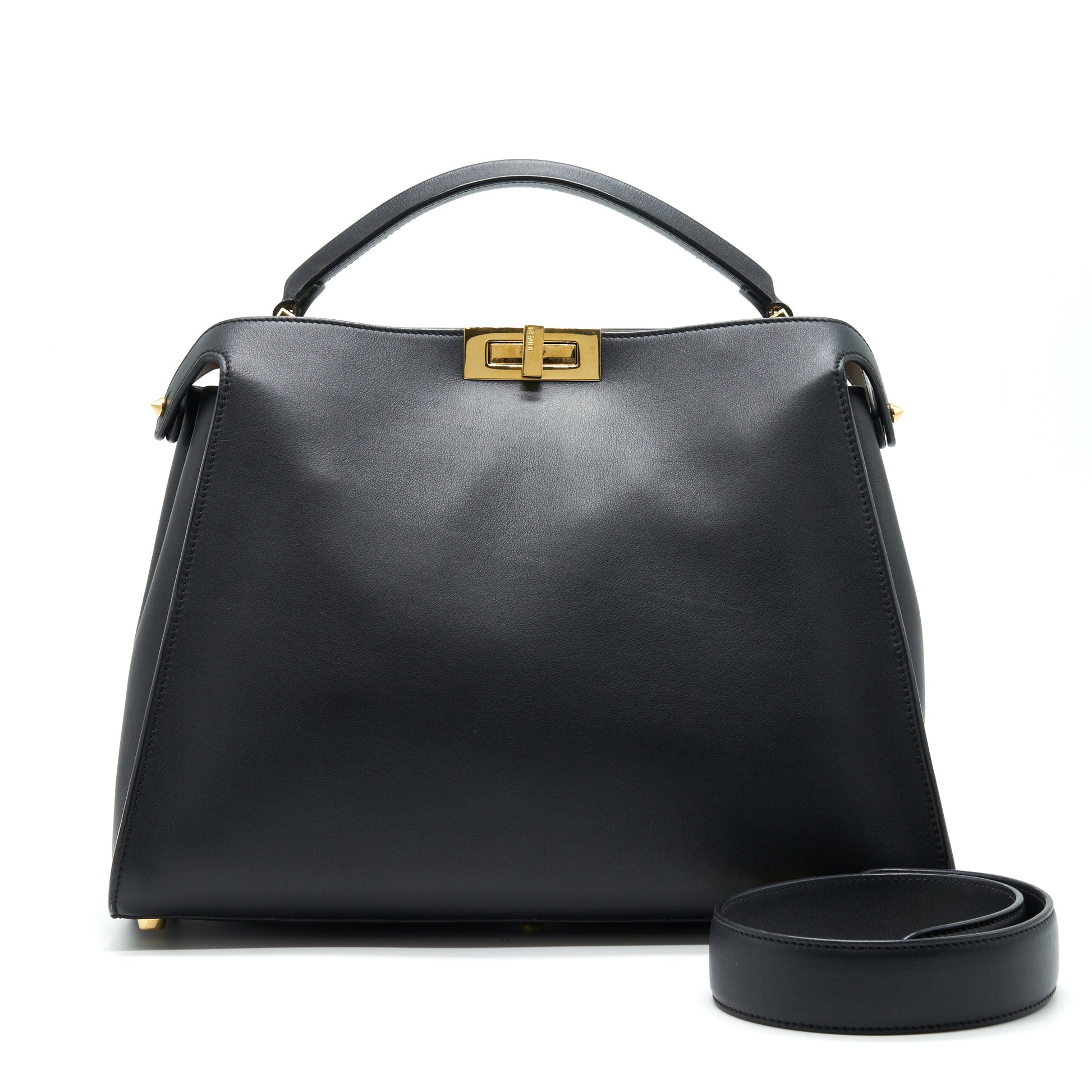 Fendi Peekaboo Purse Black Travel Bag Bag Black Ghw