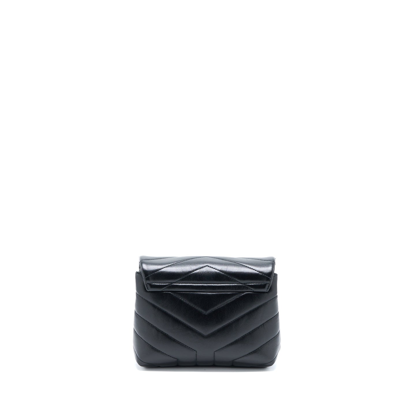 YSL Saint Laurent Loulou Strap Purse Calfskin Black Toy Travel Bag