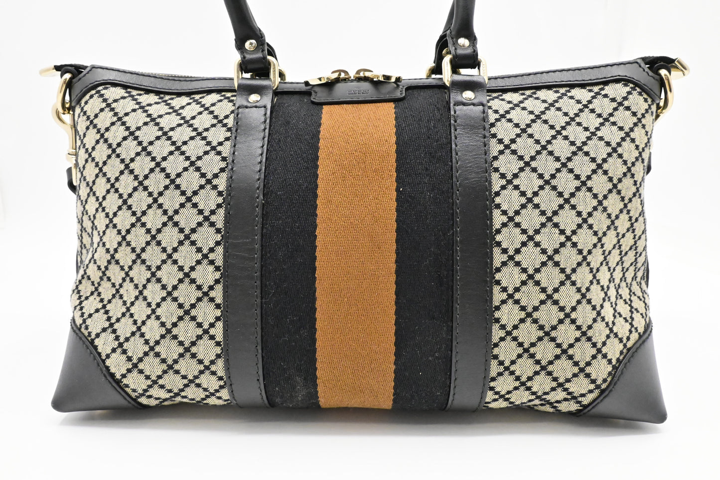 Gucci Way Bag In Diamante Canvas Black Travel Bag
