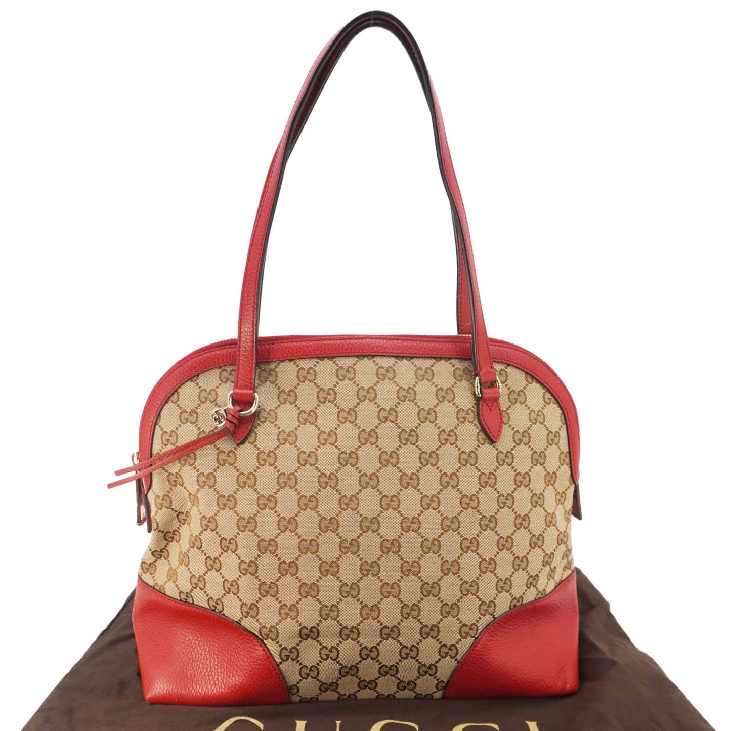 Gucci Bree Hobo Bag Canvas Red Travel Bag