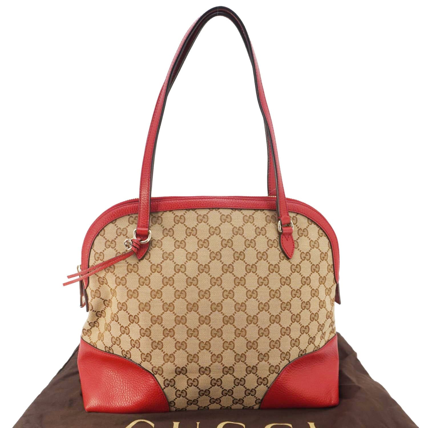 Gucci Bree Hobo Bag Canvas Red Travel Bag